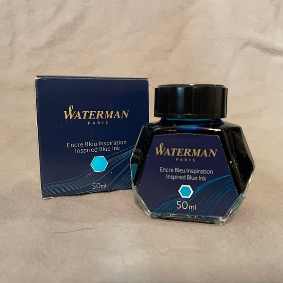 Waterman Inspired Blue Fountain Pen Ink 50 ml Bottle - Picture 1 of 6